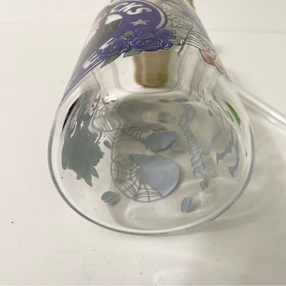 Custom Wednesday Addams Clear Glass Tumbler with Lid and Straw - Picture 9 of 15